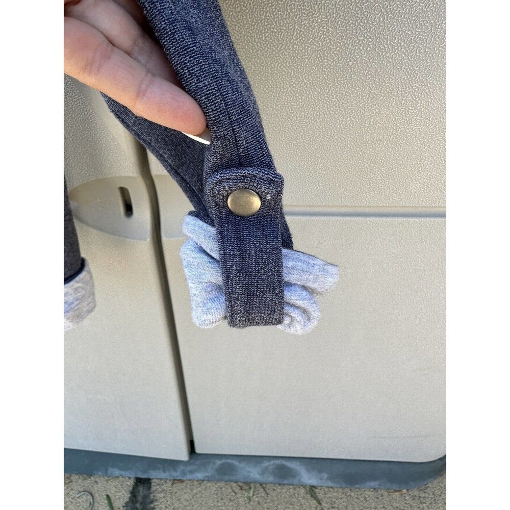 Splendid Blue/Grey terry cloth Soft Spun Roll Tab Drawstring Joggers Sz M - Picture 11 of 11
